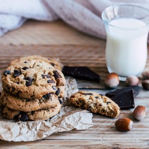 Cookies met Pure Chocolade en hazelnoten